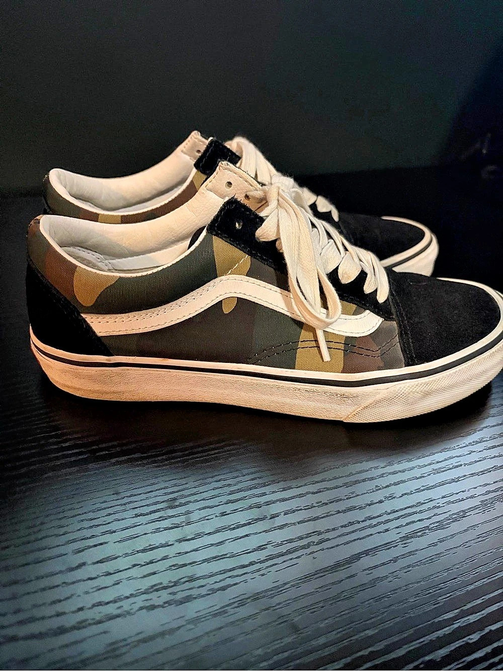 Vans Old Skool Woodland Camo Black & White Sneakers